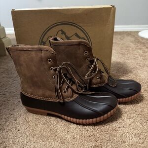 Marleylilly Duck Boots Brown Size 8